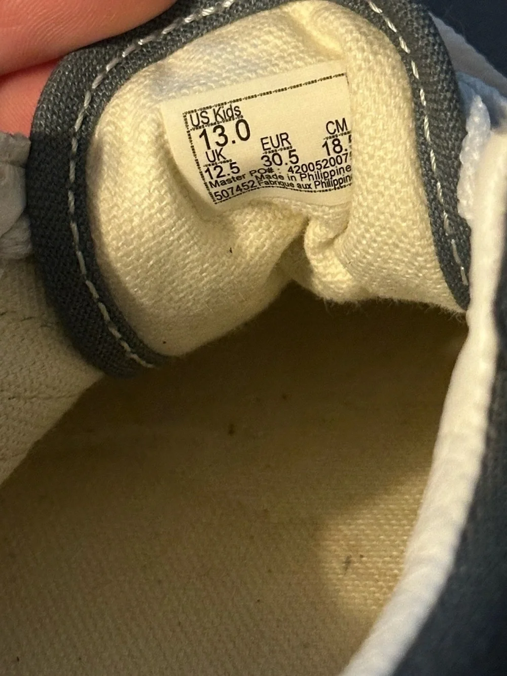 Kids sneaker lot - 2 converse low-tops and one brand new pair of vans